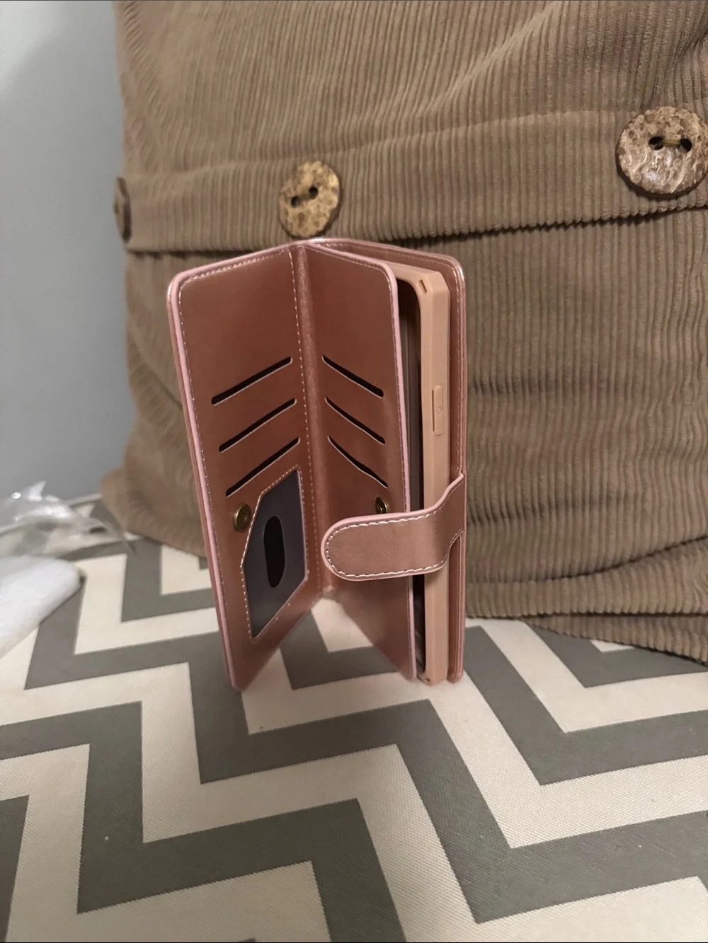 ***2/$15*** Rose Gold Flip Wallet Phone Case with Camera Cutout